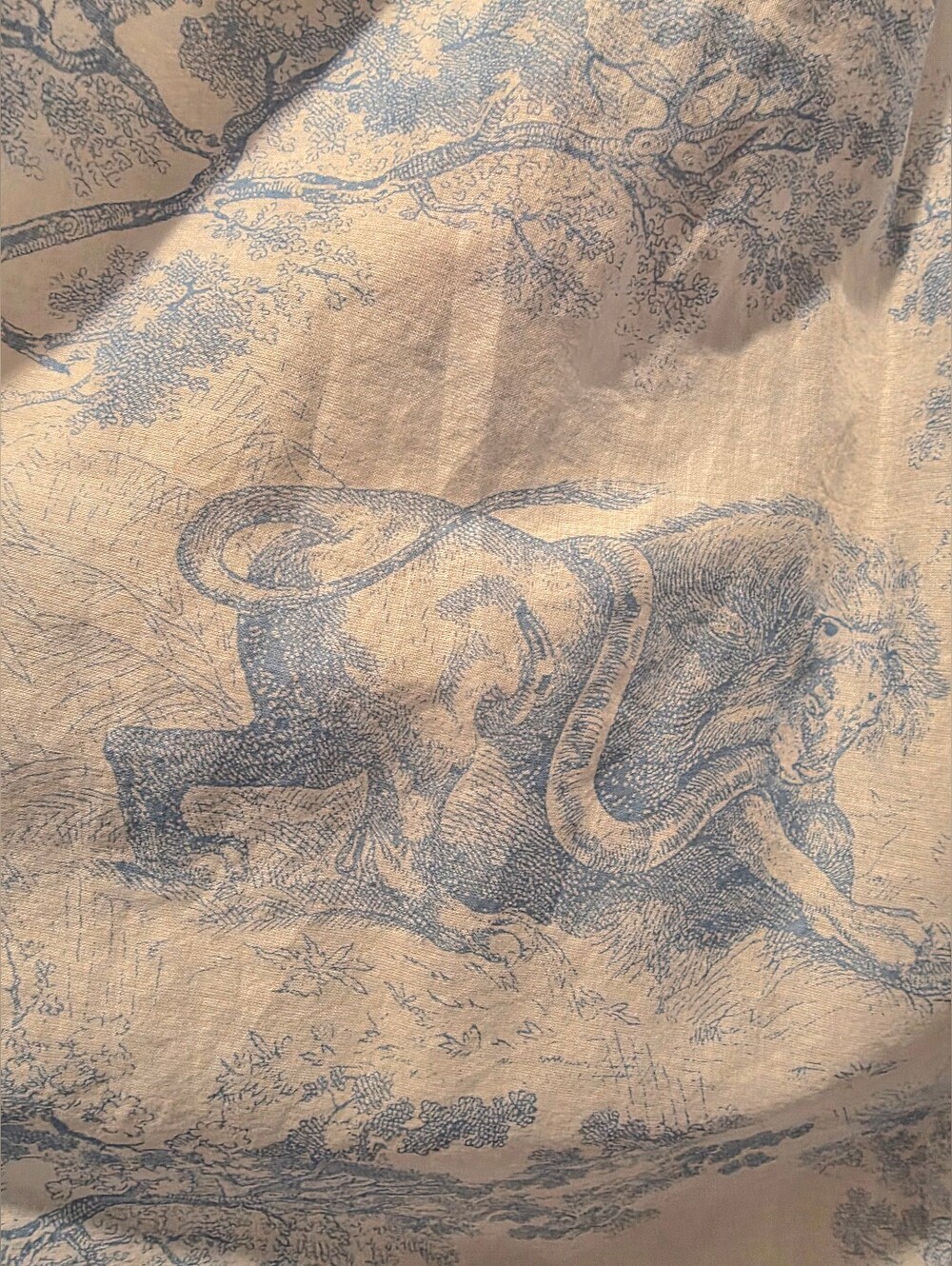 Christian Dior Toile De Jouy Light Blue Print Jungle Midi Skirt Size FR36 - Picture 3 of 11